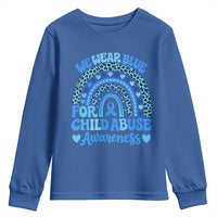 We Wear Blue Child Abuse Prevention Youth Sweatshirt