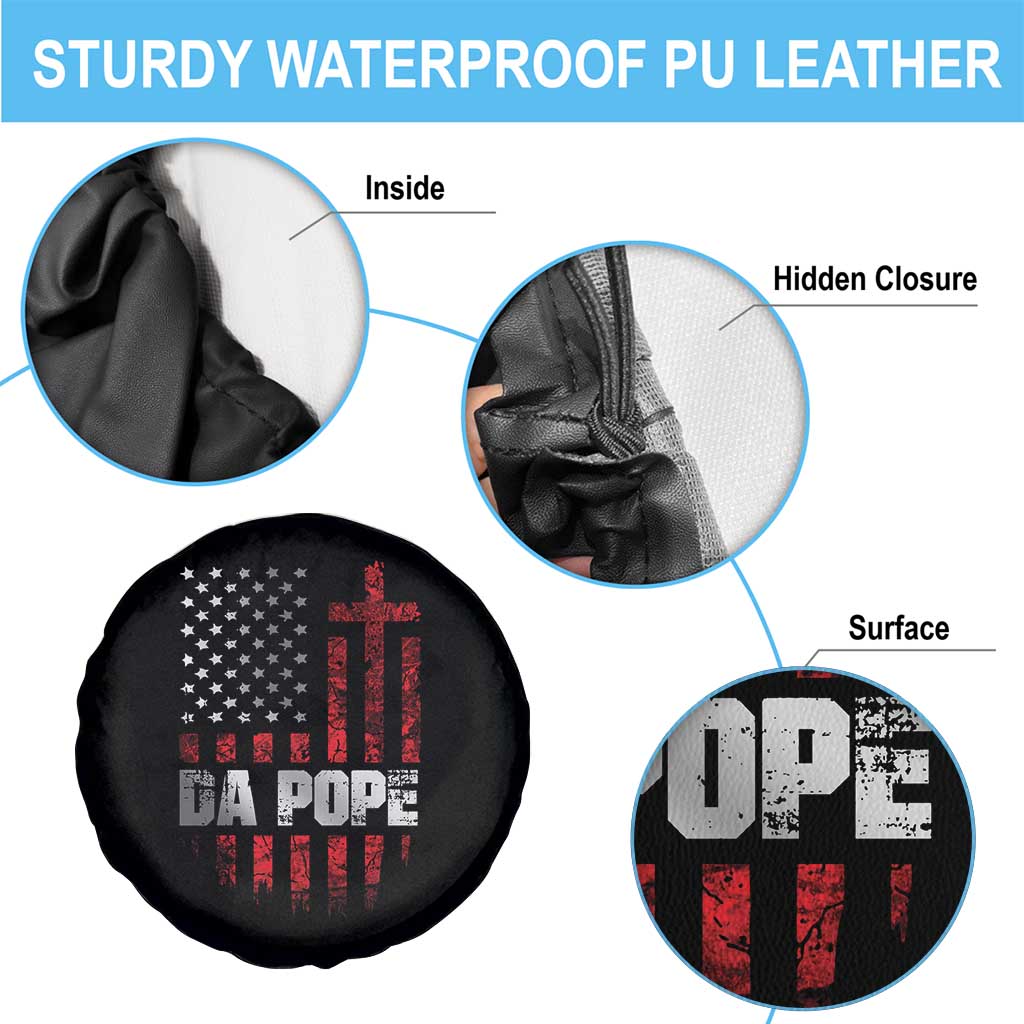 Da Pope Leo XIV Spare Tire Cover From America Chicago America US Flag