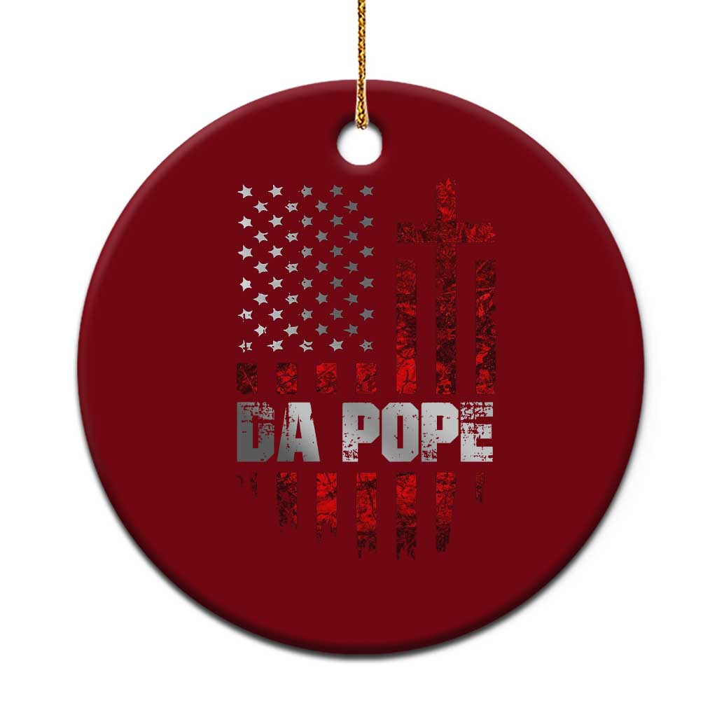 Da Pope Leo XIV Ceramic Ornament From America Chicago America US Flag - Wonder Print Shop