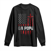 Da Pope Leo XIV Long Sleeve Shirt From America Chicago America US Flag