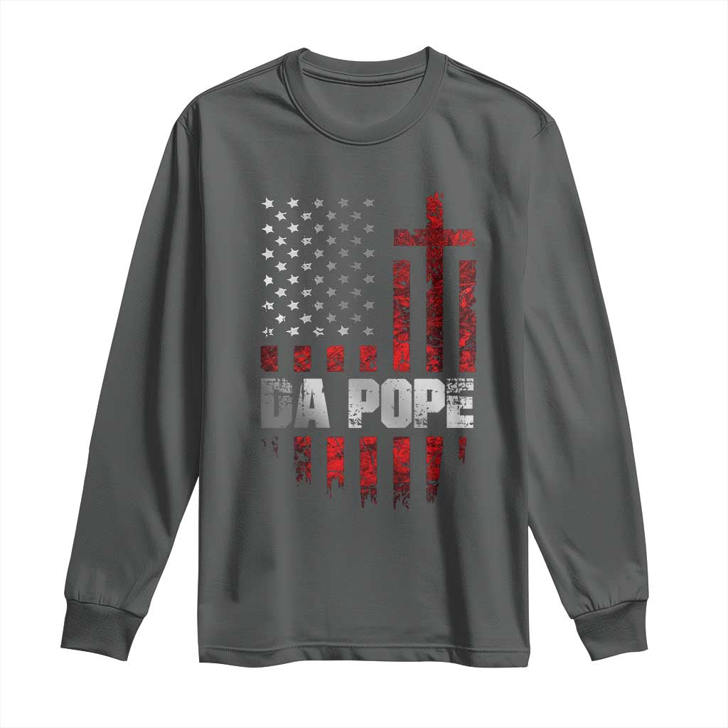 Da Pope Leo XIV Long Sleeve Shirt From America Chicago America US Flag