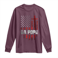 Da Pope Leo XIV Long Sleeve Shirt From America Chicago America US Flag