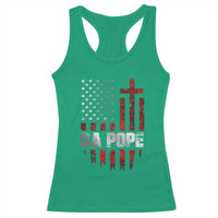 Da Pope Leo XIV Racerback Tank Top From America Chicago America US Flag