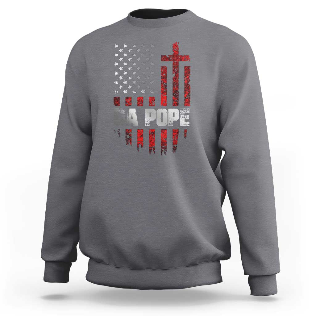 Da Pope Leo XIV Sweatshirt From America Chicago America US Flag