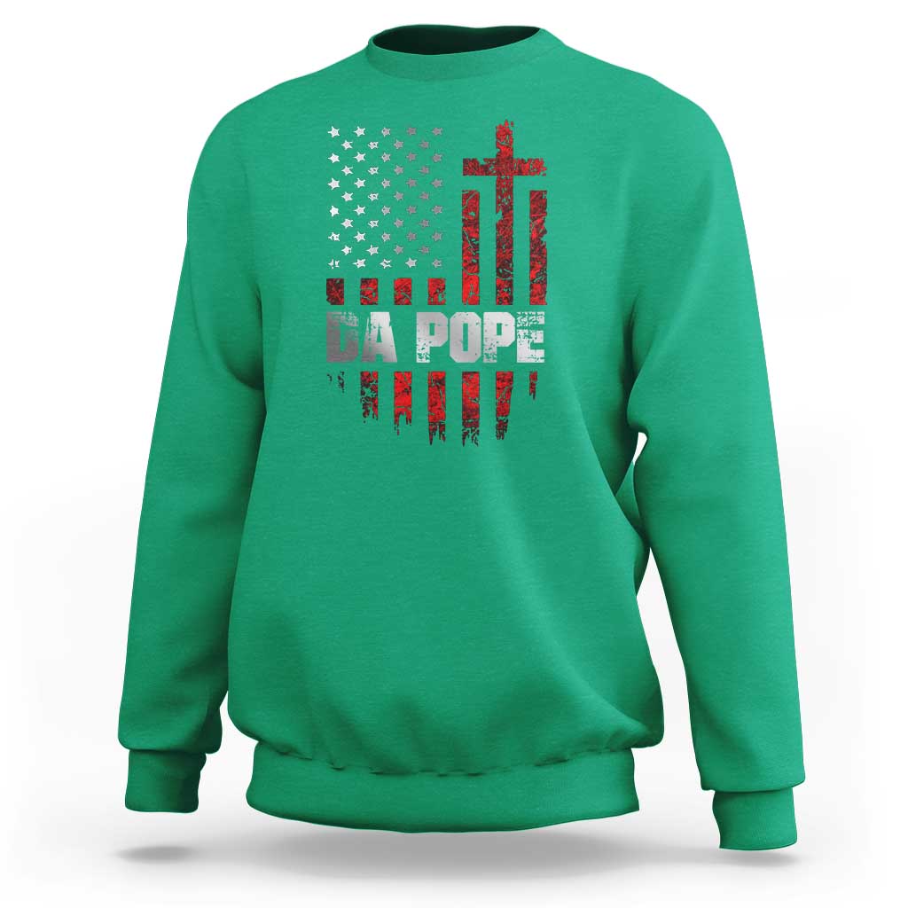 Da Pope Leo XIV Sweatshirt From America Chicago America US Flag
