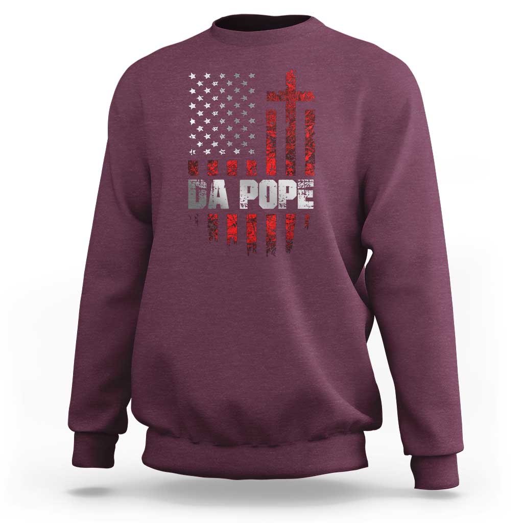 Da Pope Leo XIV Sweatshirt From America Chicago America US Flag