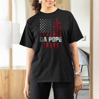 Da Pope Leo XIV T Shirt For Women From America Chicago America US Flag