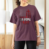 Da Pope Leo XIV T Shirt For Women From America Chicago America US Flag