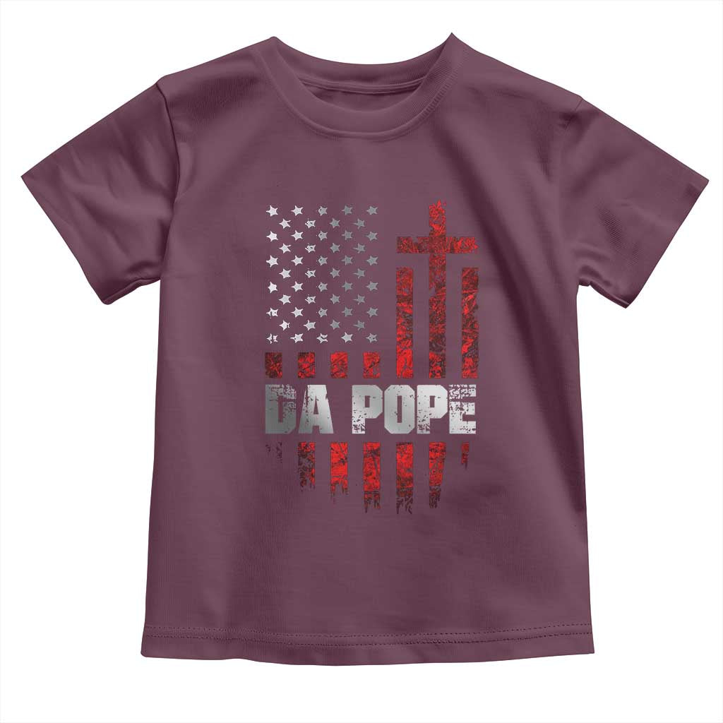 Da Pope Leo XIV Toddler T Shirt From America Chicago America US Flag