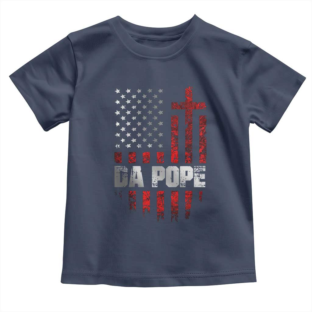 Da Pope Leo XIV Toddler T Shirt From America Chicago America US Flag