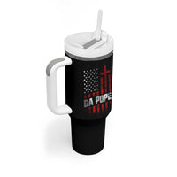 Da Pope Leo XIV Tumbler With Handle From America Chicago America US Flag