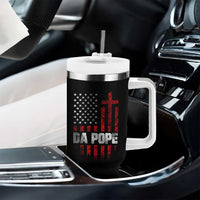 Da Pope Leo XIV Tumbler With Handle From America Chicago America US Flag
