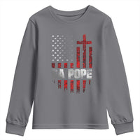 Da Pope Leo XIV Youth Sweatshirt From America Chicago America US Flag