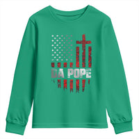 Da Pope Leo XIV Youth Sweatshirt From America Chicago America US Flag