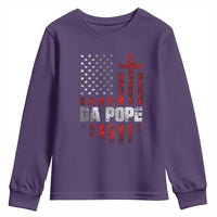 Da Pope Leo XIV Youth Sweatshirt From America Chicago America US Flag