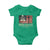 Da Pope Leo XIV Baby Onesie From America Chicago USA Flag Cross