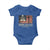 Da Pope Leo XIV Baby Onesie From America Chicago USA Flag Cross