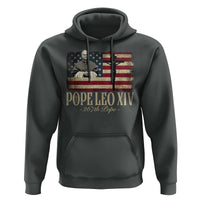 Da Pope Leo XIV Hoodie From America Chicago USA Flag Cross