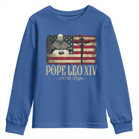 Da Pope Leo XIV Youth Sweatshirt From America Chicago USA Flag Cross