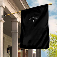 God Bless Pope Leo XIV Garden Flag Cross Subtle Minimal Religious Faith - Wonder Print Shop