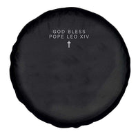 God Bless Pope Leo XIV Spare Tire Cover Cross Subtle Minimal Religious Faith