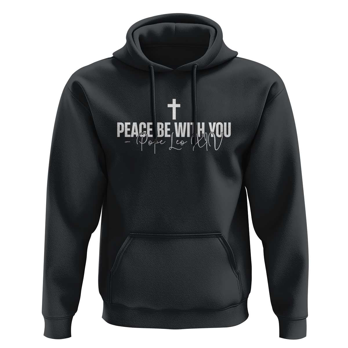 Pope Leo XIV Hoodie Peace Be With You All Catholic Church Subtle Cross