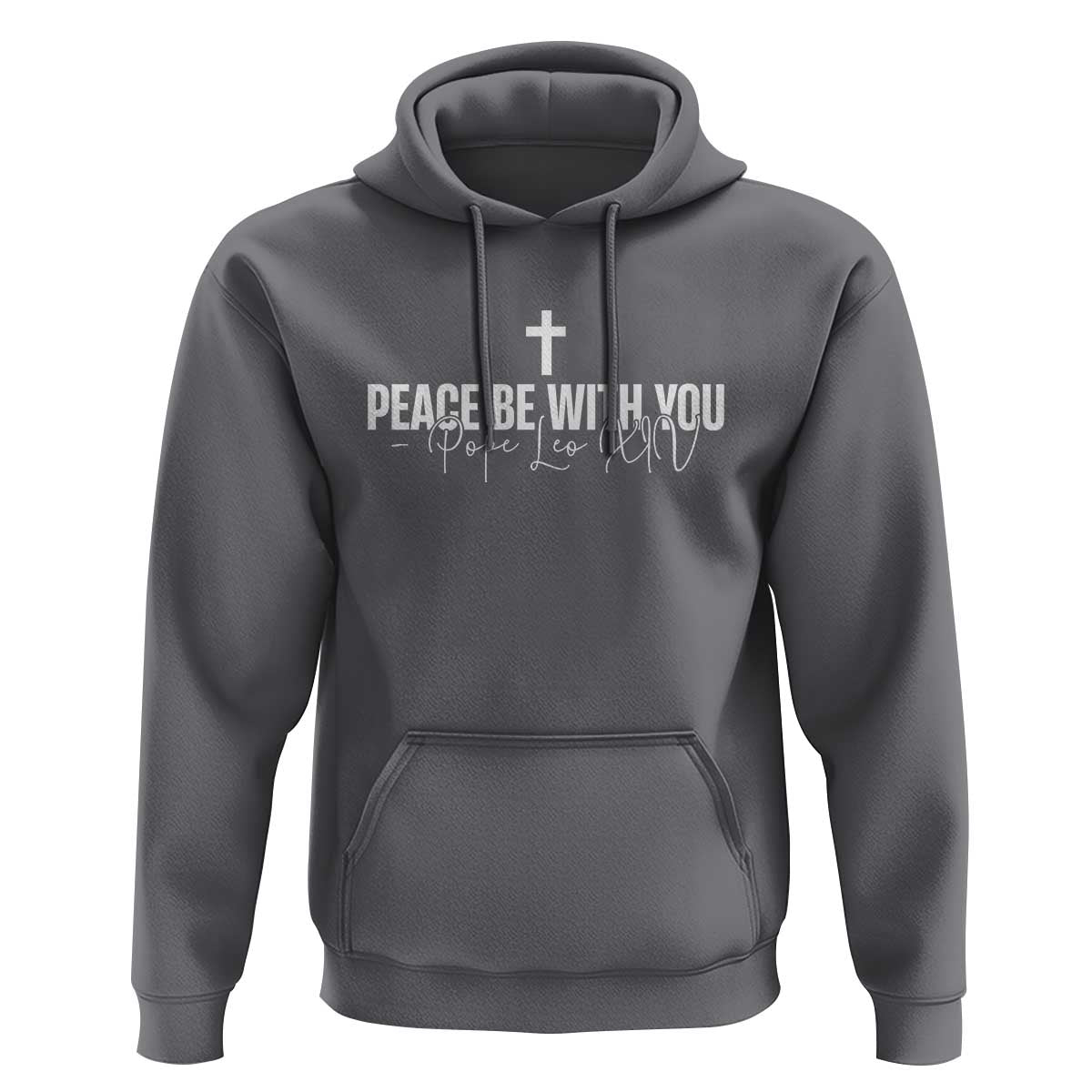 Pope Leo XIV Hoodie Peace Be With You All Catholic Church Subtle Cross
