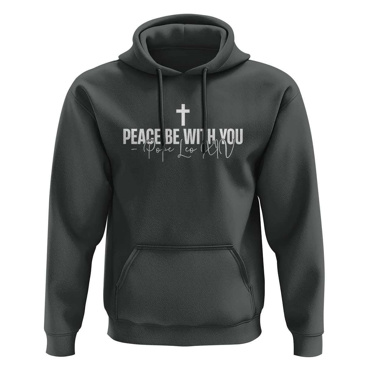 Pope Leo XIV Hoodie Peace Be With You All Catholic Church Subtle Cross