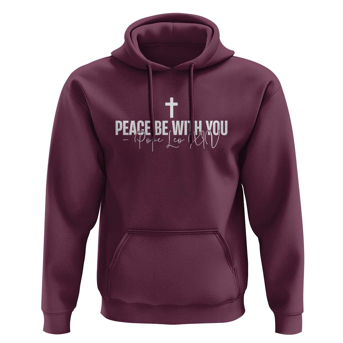 Pope Leo XIV Hoodie Peace Be With You All Catholic Church Subtle Cross