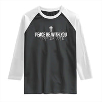 Pope Leo XIV Raglan Shirt Peace Be With You All Catholic Church Subtle Cross