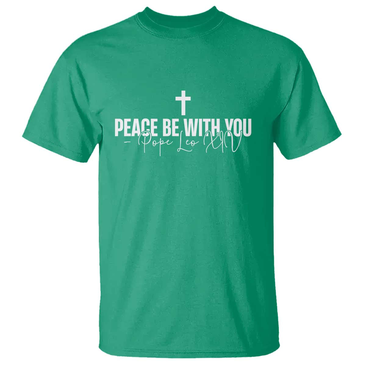 Pope Leo XIV T Shirt Peace Be With You All Catholic Church Subtle Cross