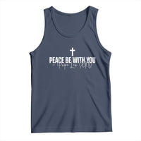 Pope Leo XIV Tank Top Peace Be With You All Catholic Church Subtle Cross