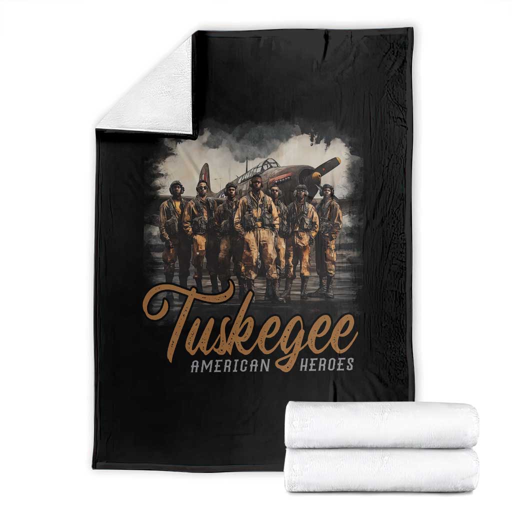 Tuskegee Airmen Throw Blanket African American Heroes WW2 Tribute Black History Month - Wonder Print Shop
