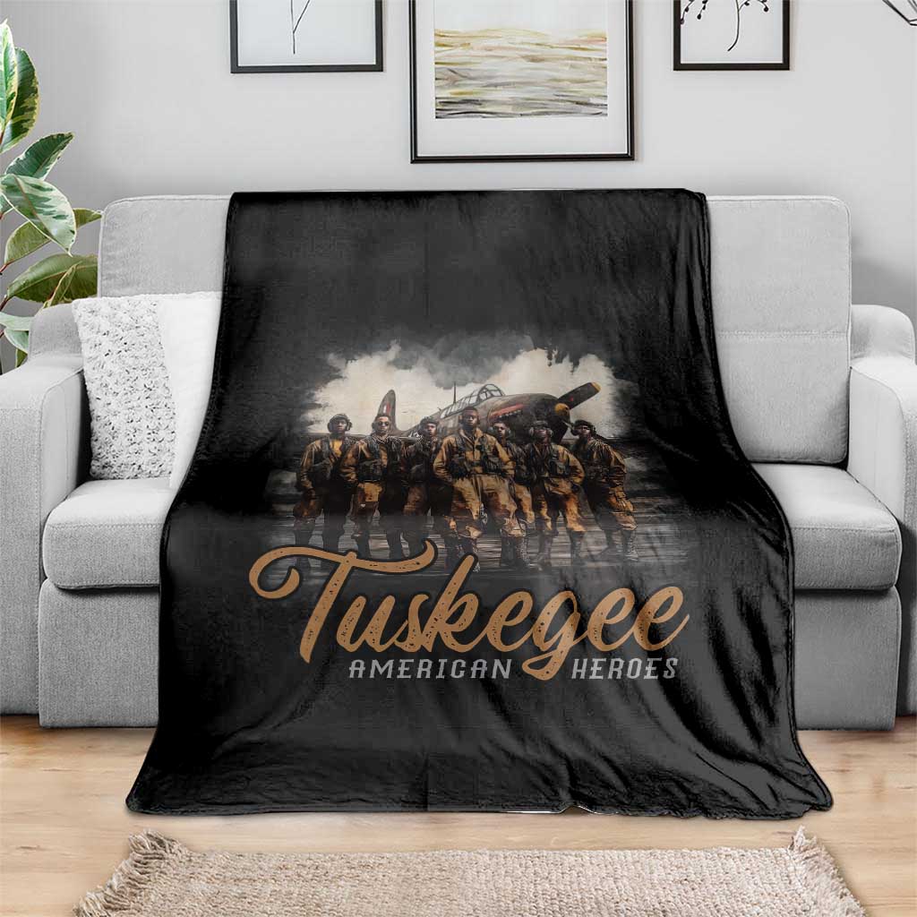Tuskegee Airmen Throw Blanket African American Heroes WW2 Tribute Black History Month - Wonder Print Shop