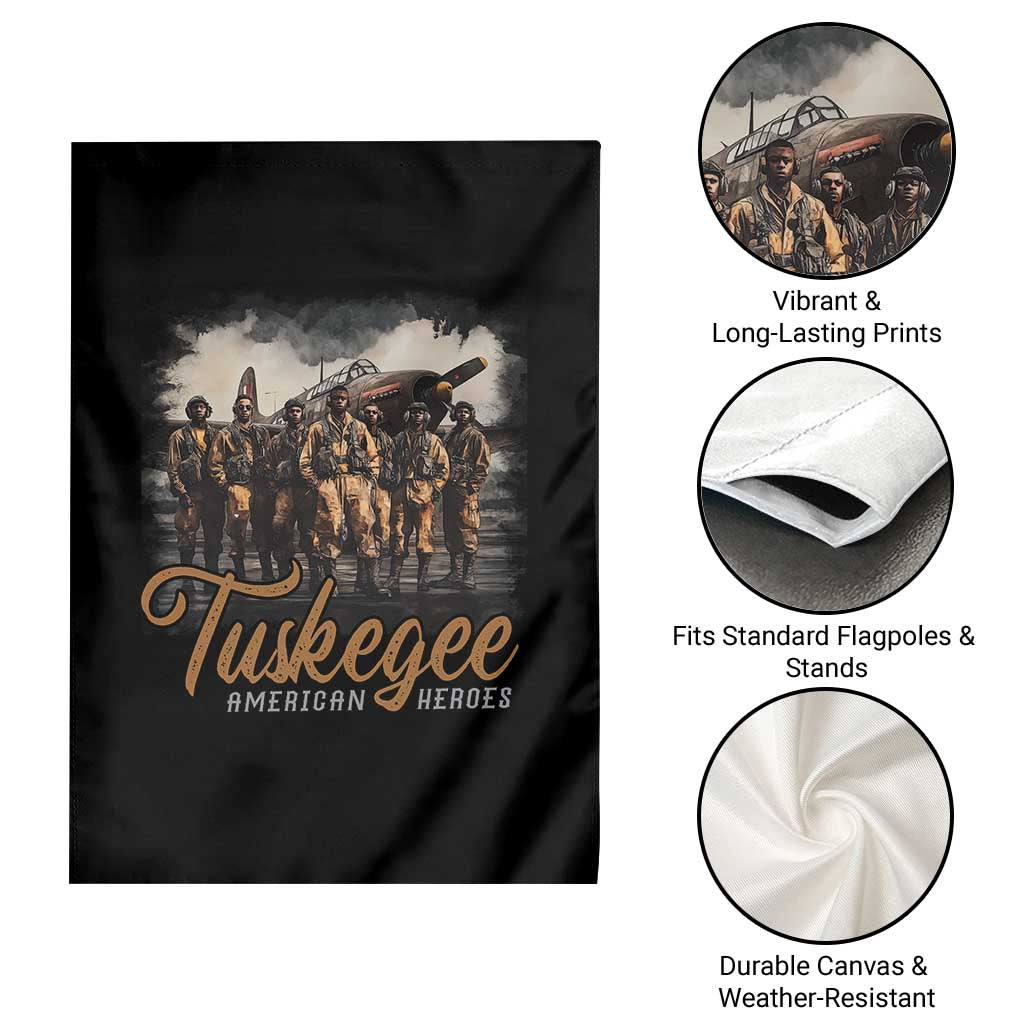 Tuskegee Airmen Garden Flag African American Heroes WW2 Tribute Black History Month - Wonder Print Shop