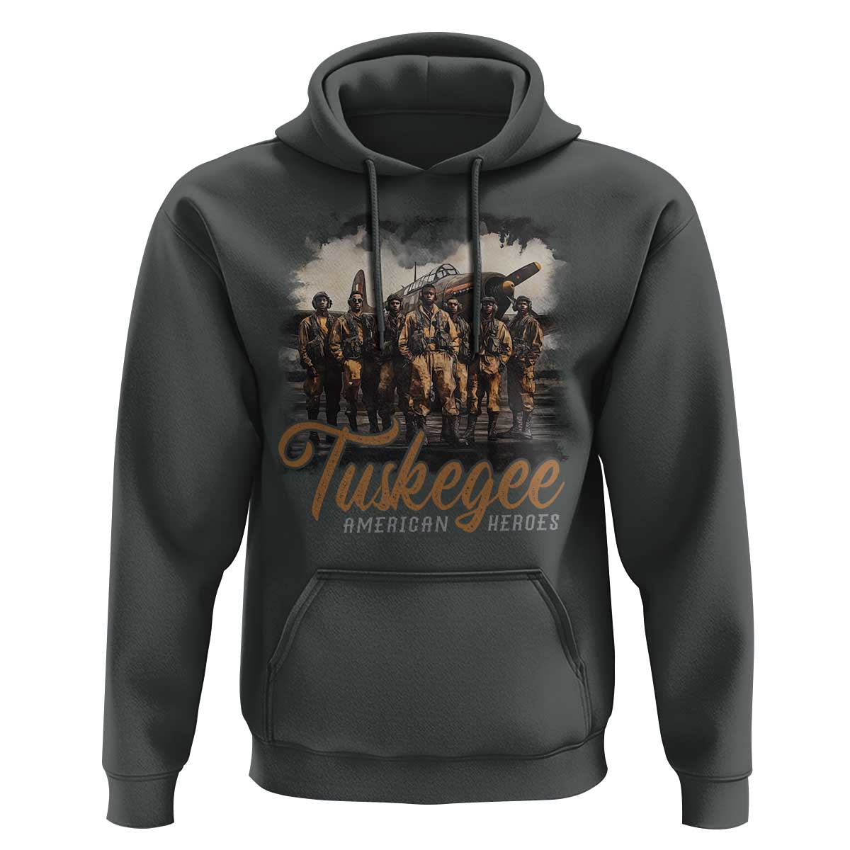 Tuskegee Airmen Hoodie African American Heroes WW2 Tribute Black History Month - Wonder Print Shop