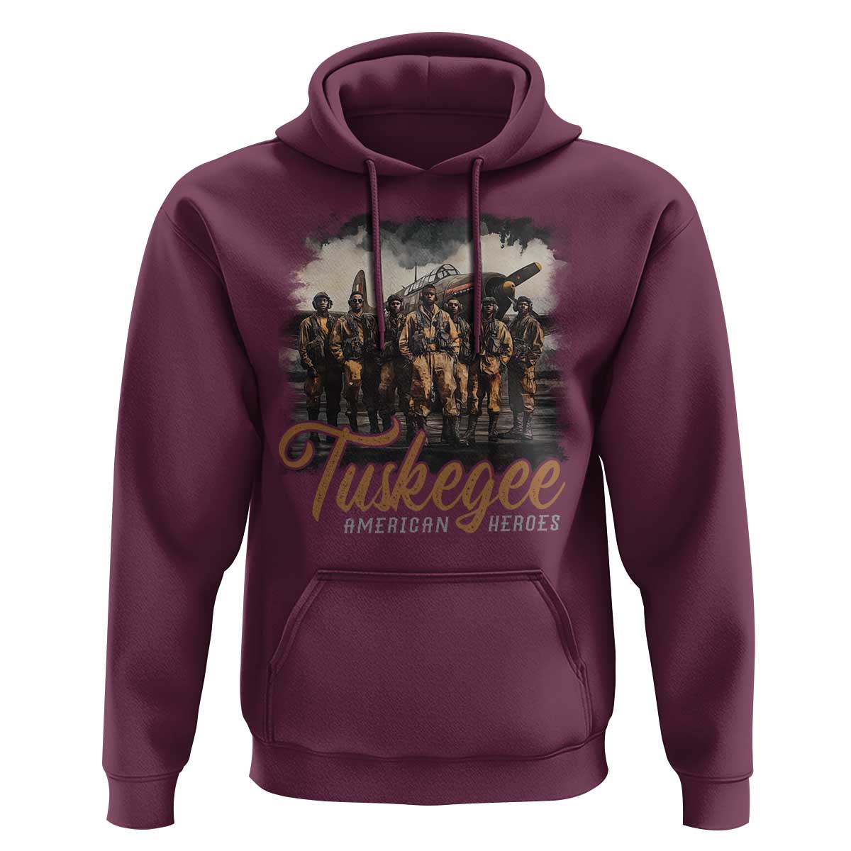 Tuskegee Airmen Hoodie African American Heroes WW2 Tribute Black History Month - Wonder Print Shop