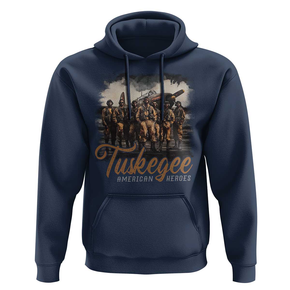 Tuskegee Airmen Hoodie African American Heroes WW2 Tribute Black History Month - Wonder Print Shop