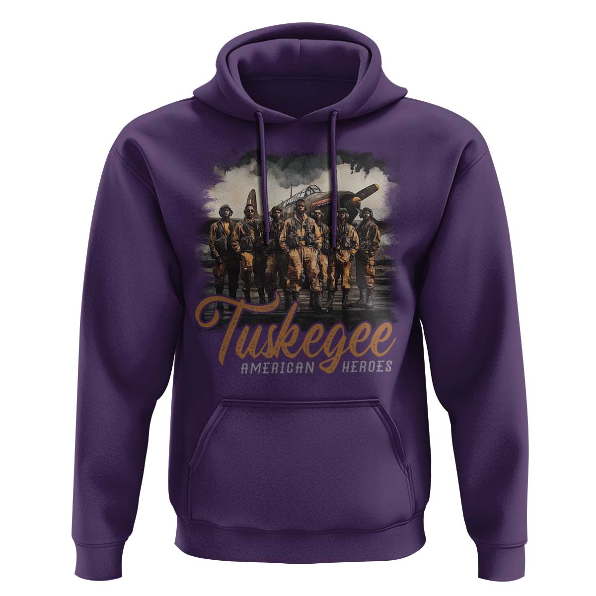 Tuskegee Airmen Hoodie African American Heroes WW2 Tribute Black History Month - Wonder Print Shop