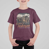 Tuskegee Airmen T Shirt For Kid African American Heroes WW2 Tribute Black History Month - Wonder Print Shop