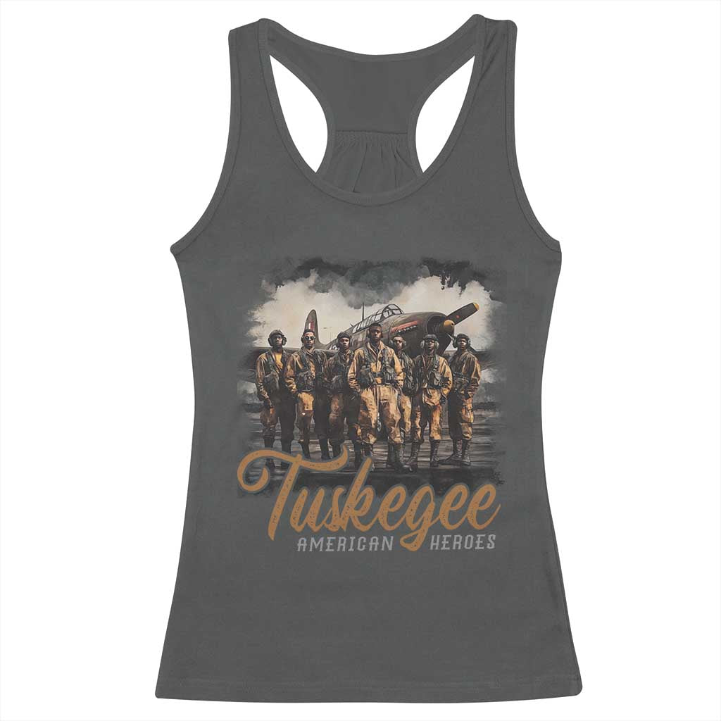 Tuskegee Airmen Racerback Tank Top African American Heroes WW2 Tribute Black History Month - Wonder Print Shop