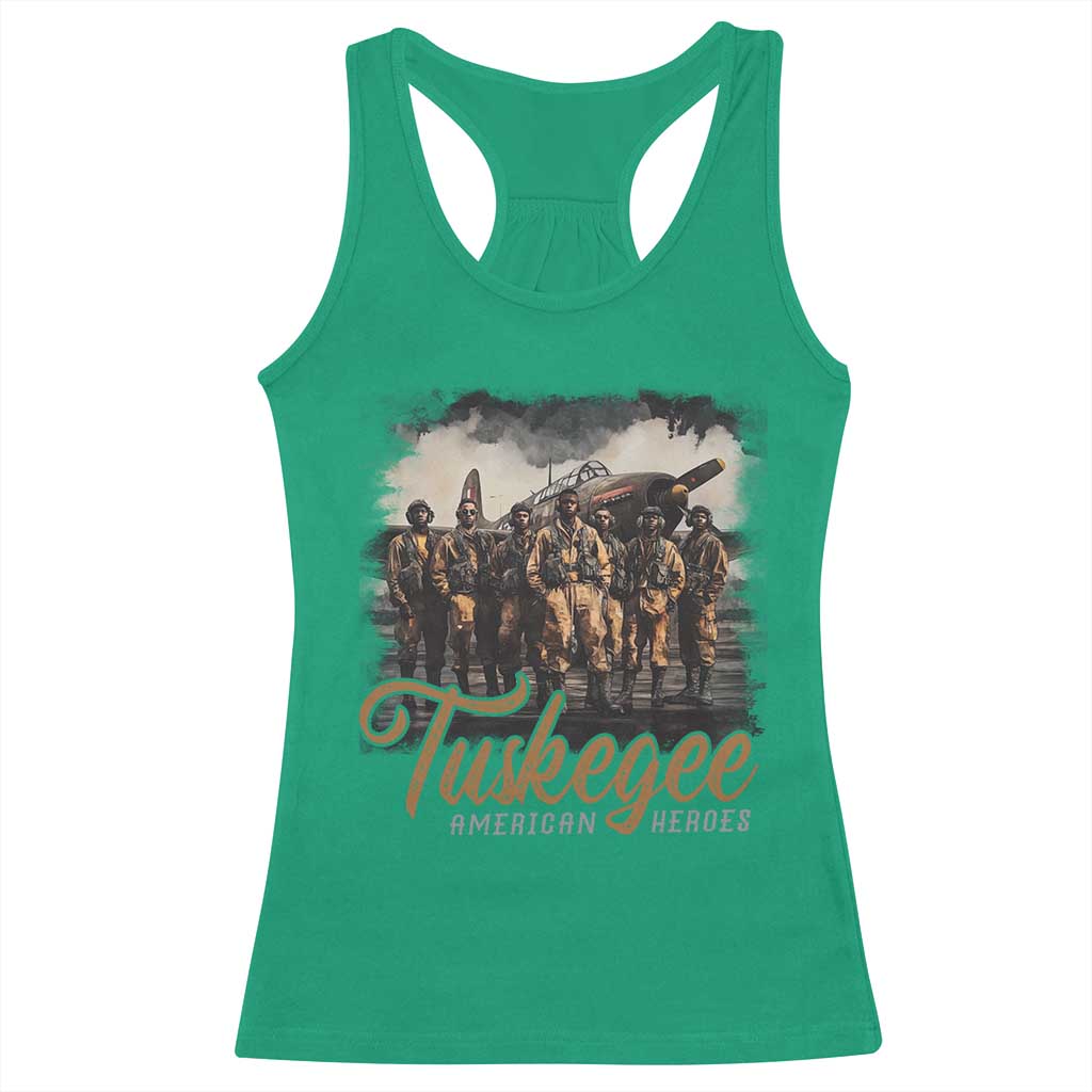 Tuskegee Airmen Racerback Tank Top African American Heroes WW2 Tribute Black History Month - Wonder Print Shop