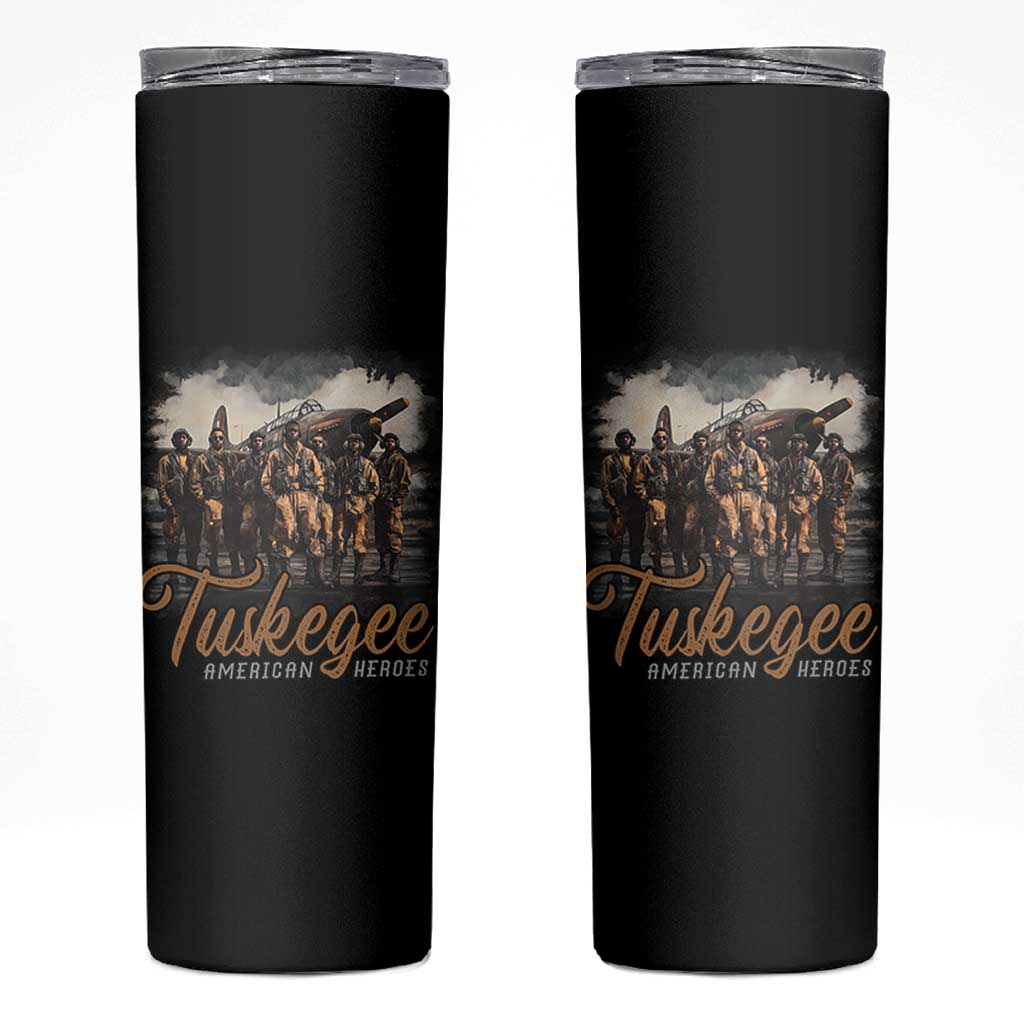 Tuskegee Airmen Skinny Tumbler African American Heroes WW2 Tribute Black History Month - Wonder Print Shop