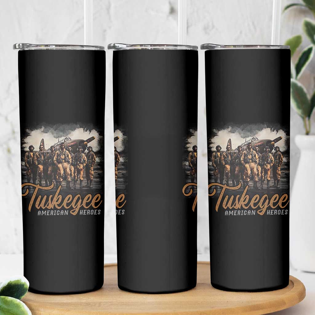 Tuskegee Airmen Skinny Tumbler African American Heroes WW2 Tribute Black History Month - Wonder Print Shop