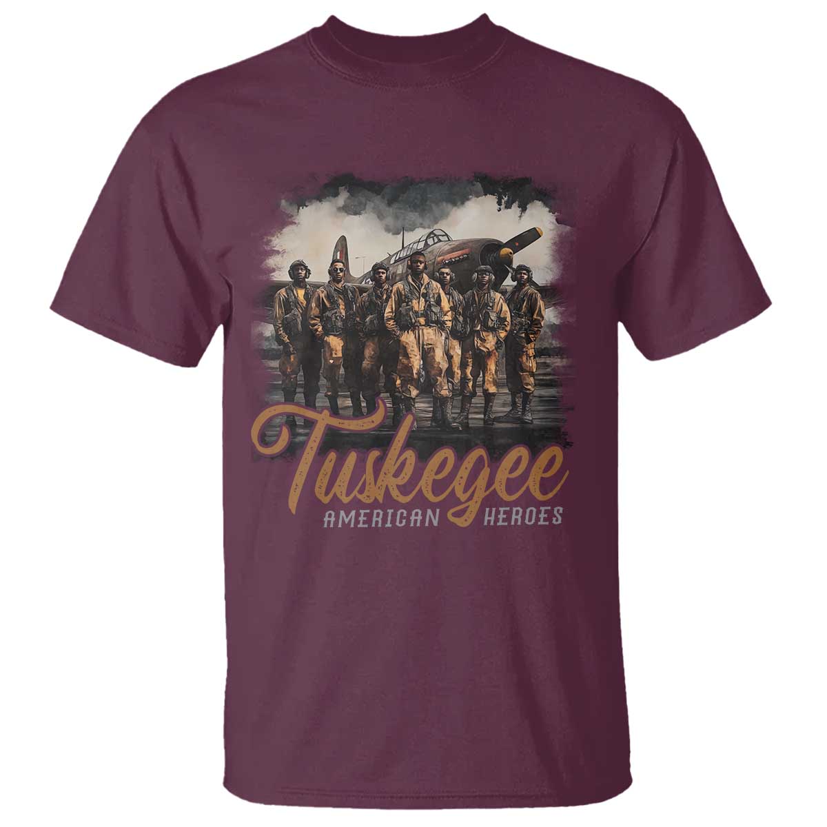 Tuskegee Airmen T Shirt African American Heroes WW2 Tribute Black History Month - Wonder Print Shop