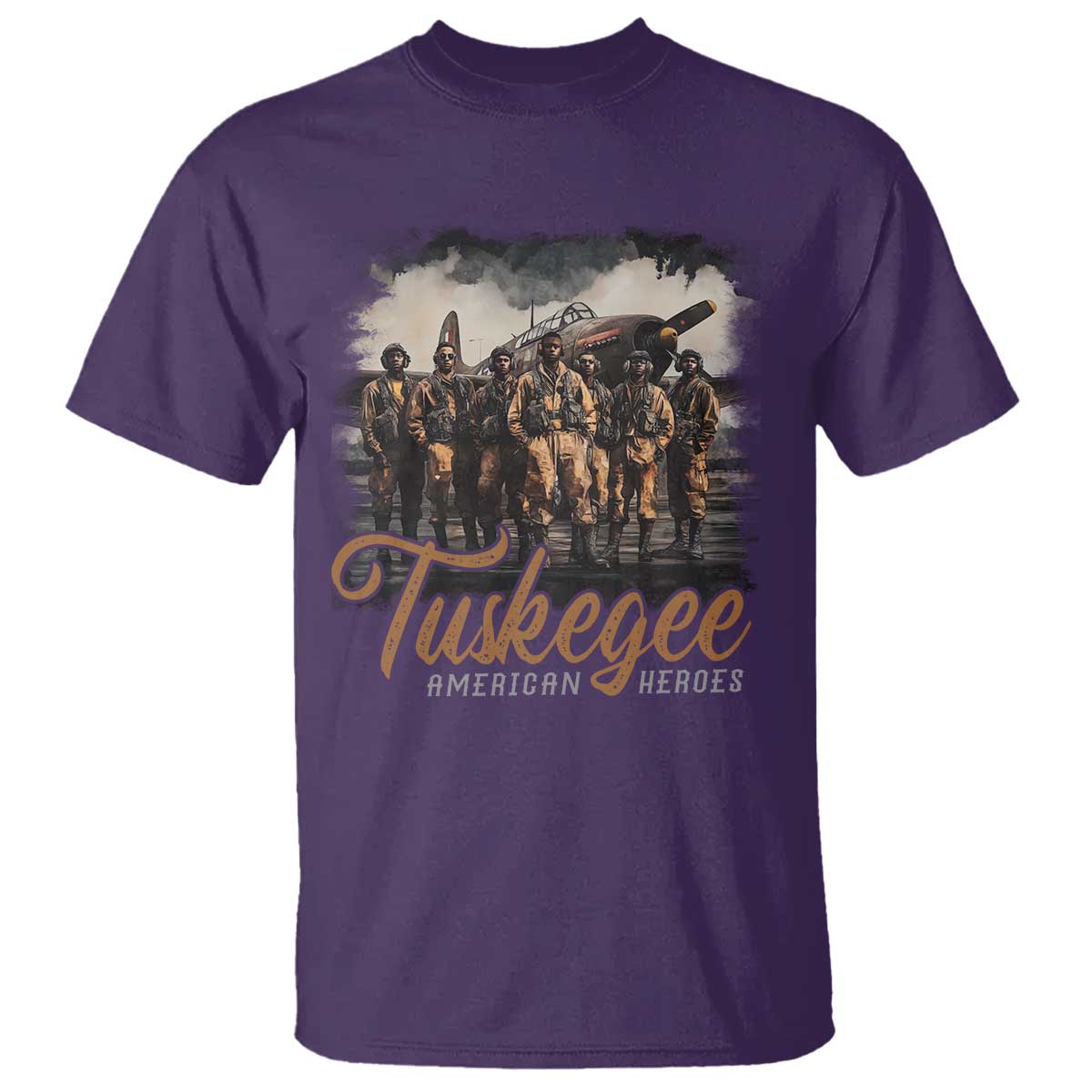 Tuskegee Airmen T Shirt African American Heroes WW2 Tribute Black History Month - Wonder Print Shop