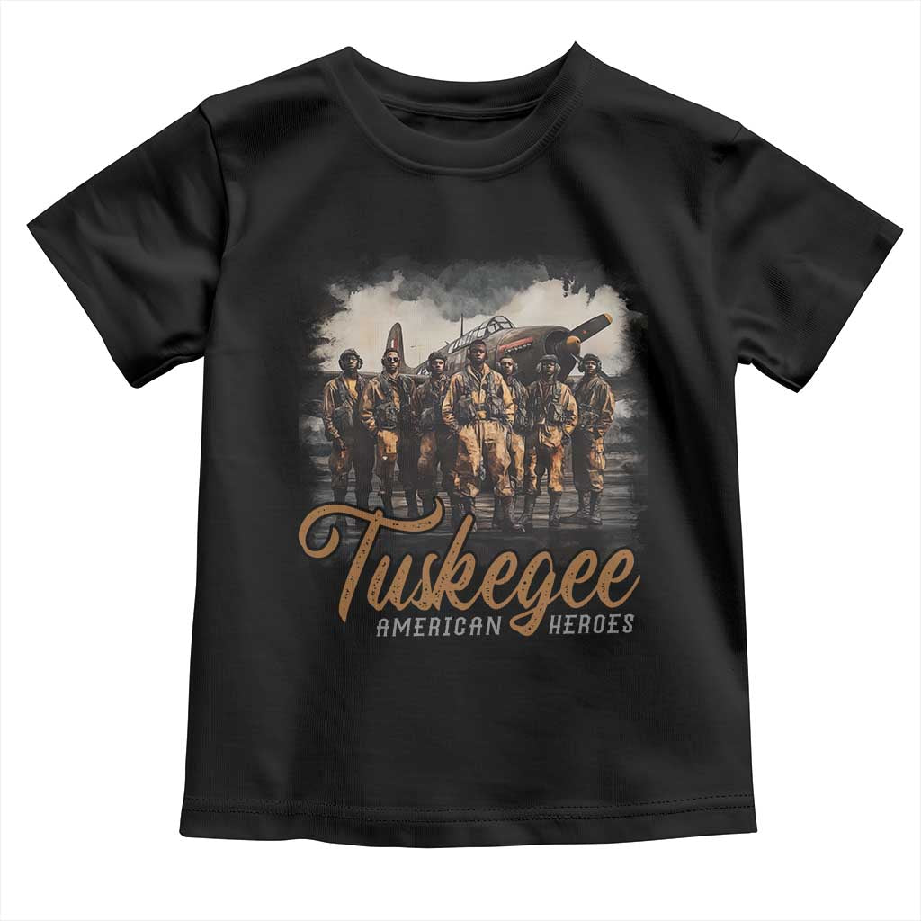 Tuskegee Airmen Toddler T Shirt African American Heroes WW2 Tribute Black History Month - Wonder Print Shop