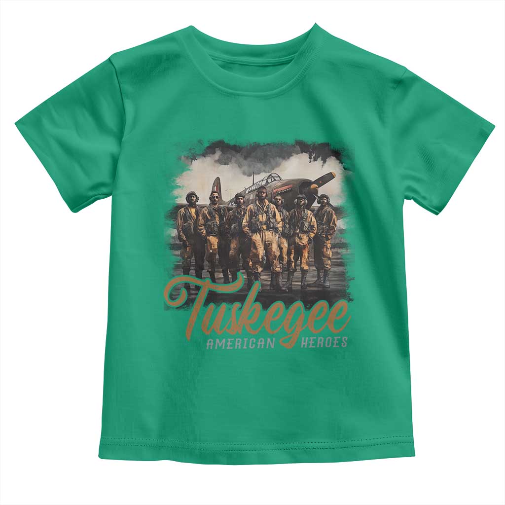 Tuskegee Airmen Toddler T Shirt African American Heroes WW2 Tribute Black History Month - Wonder Print Shop