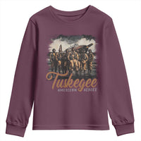 Tuskegee Airmen Youth Sweatshirt African American Heroes WW2 Tribute Black History Month - Wonder Print Shop