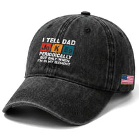 Dad Jokes Washed Cotton Baseball Cap Periodically Element Funny Fathers Day